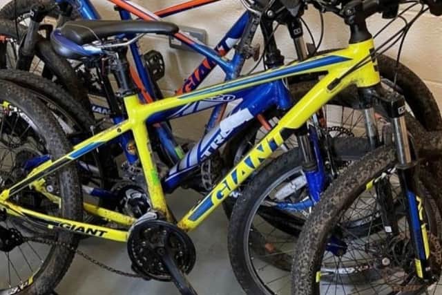 Nine mountain bikes were stolen