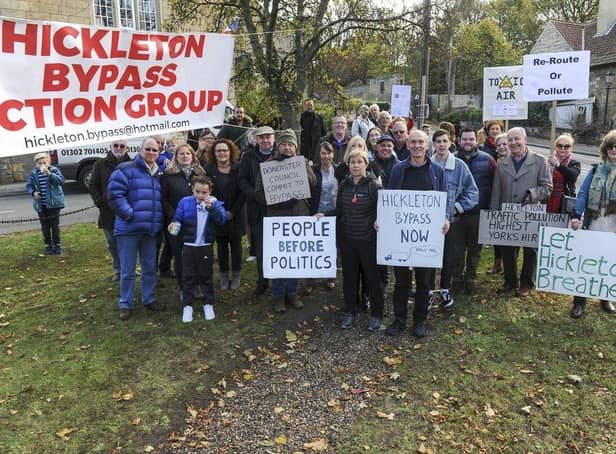 Residents campaigning for a bypass in Hickleton which was first promised more than 30 years ago but never got off the ground. Marie Caley/Doncaster Free Press