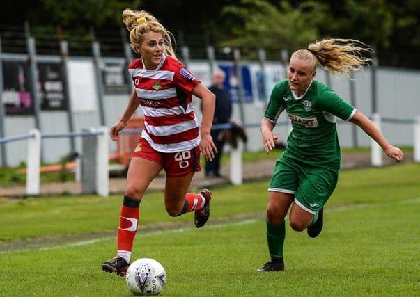 Sophie Scargill in action for Doncaster Rovers Belles.