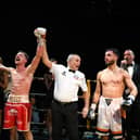 Doncaster's Reece Mould celebrates his win over Hamed Ghaz. Photo courtesy of @mcmain_photos.