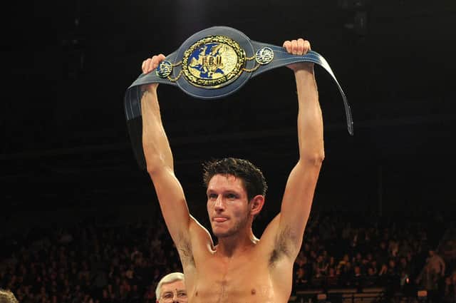 Gavin McDonnell after beating Oleksander Yegorov to win the European super bantamweight title