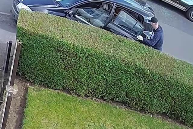 South Yorkshire Police released CCTV as part of an investigation into a theft from a van