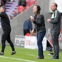 Gareth Ainsworth and Noel Hunt on the touchline. Photo: Howard Roe/AHPIX LTD