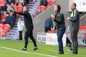 Gareth Ainsworth and Noel Hunt on the touchline. Photo: Howard Roe/AHPIX LTD