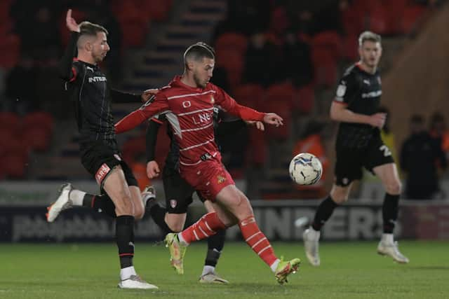 Tommy Rowe in action against Rotherham last season.