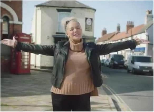 Sheridan Smith filming an advert for Google in Epworth.