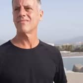 Stephen in last year's walking challenge
