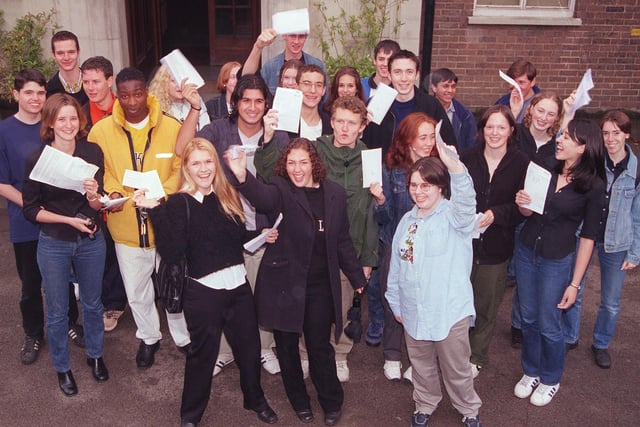 In 1999 the top A-level results students happy with their results