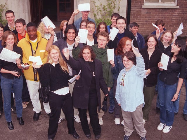 In 1999 the top A-level results students happy with their results