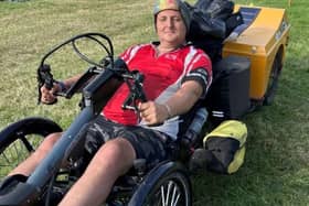Darren Sables is handcycling across Europe to raise funds for charity.