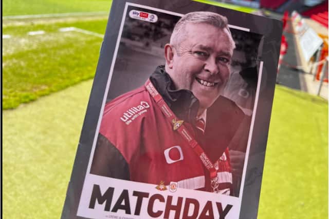 Richard Bailey's photo adorned the cover of Doncaster Rovers' matchday programme as fans paid tribute. (Photo: DRFC).