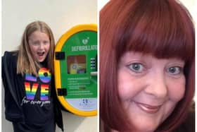 Kaesya helped buy the defibrillator in memory of Jane Ellis.