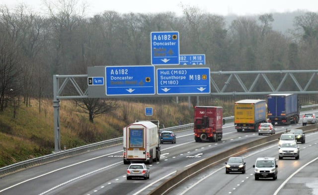 There are huge delays on the M18 tonight.