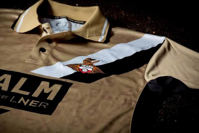 The new Doncaster Rovers third kit which has been designed by James Coppinger
