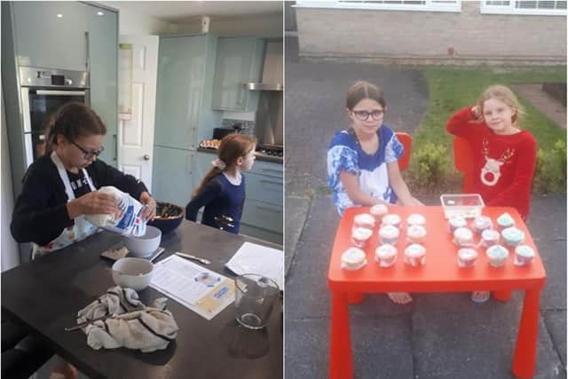 Aimee baked cakes to raise cash for the NHS.