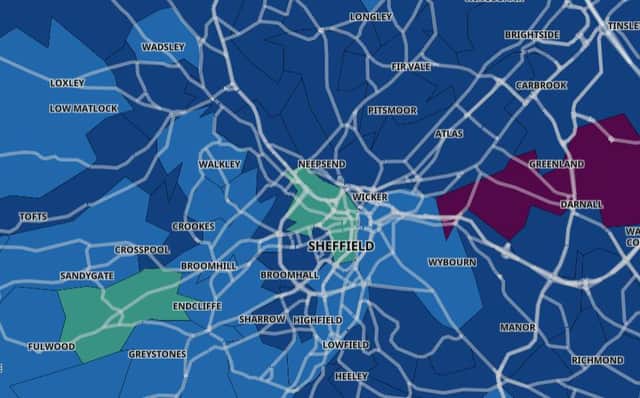 The Covid infection rate is falling in 30 out of 70 neighbourhoods across Sheffield