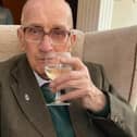 Cheers! Stan Vickers raises a glass