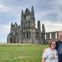 Doncaster Free Press reporter Darren Burke at Whitby Abbey with partner Giulia Savini.