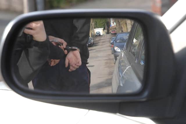 The shoplifter was caught red-handed