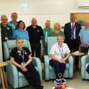 Pictured are District Governor Kevin Hunter, along with Penny Bradley, Stuart Allen, Bob Day and Ron Lindsay from Tickhill and District Lions Club, Auriol Henton, Pat Hammond and Brian Ball from Thorne Rural Lions Club, Brian Ross and Gillian Carter from Doncaster Lions Club and Mick Burke, Karen Taylor, Barry and Wendy Roughley from Doncaster Went Valley Lions Club.