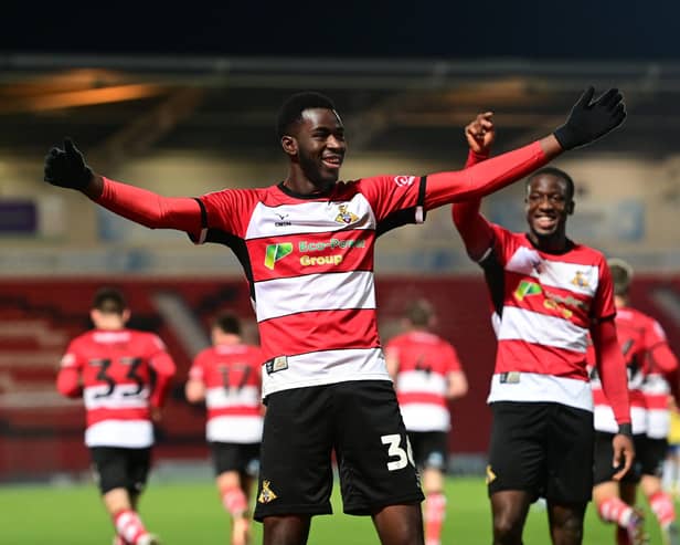 Mo Faal celebrates his goal. Picture: Howard Roe/AHPIX LTD