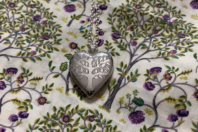 Tree of Life Heart Locket - £50. Adorn Jewellers, based in The Shambles in Chesterfield, offers something a little different for those looking for a unique piece of jewellery. Stay safe, stay inside and shop online on at: adornjewellerschesterfield.co.uk. Free local delivery is available too.