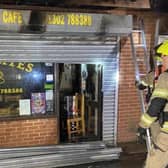 Megabites Cafe was hit by a devastating blaze last summer.