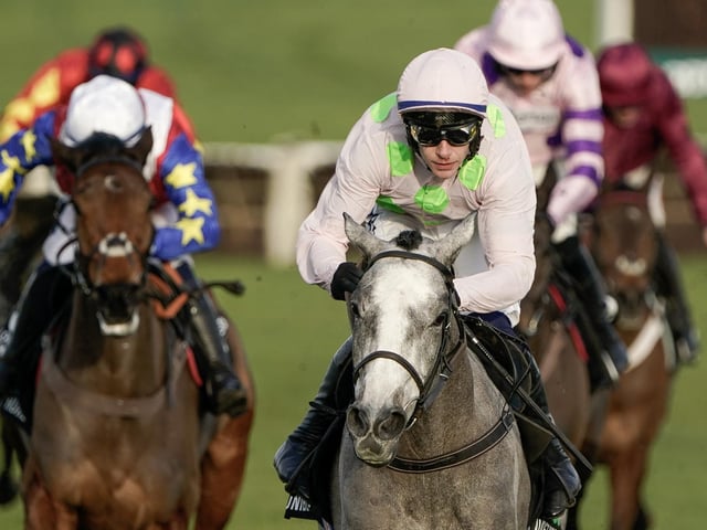 So scintillating was she on her seasonal reappearance here at Cheltenham that many think the speedy grey LOSSIEMOUTH should be contesting the Champion Hurdle this week. But Willie Mullins's grey, owned by Rich Ricci, is only a 5yo after winning the Triumph Hurdle for juveniles at last year's Festival, so she takes in the Mares' Hurdle 40 minutes later on Tuesday (4.10) instead before tackling the big one next term. Questions have been raised about her stamina for the 2m4f trip, but she oozes class and is odds-on to see off the considerable challenge of stablemate Ashroe Diamond.