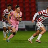 Luke Molyneux gets on the ball for Doncaster Rovers.