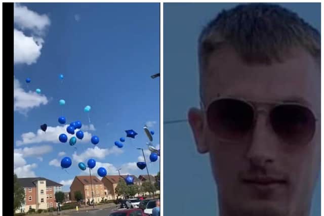Hundreds of balloons were released and fireworks set off to remember Jay Walker. (Photo/Video: Jordan Jones).