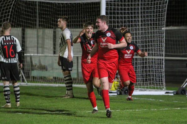 Armthorpe celebrate at Retford. Picture: Steve Pennock