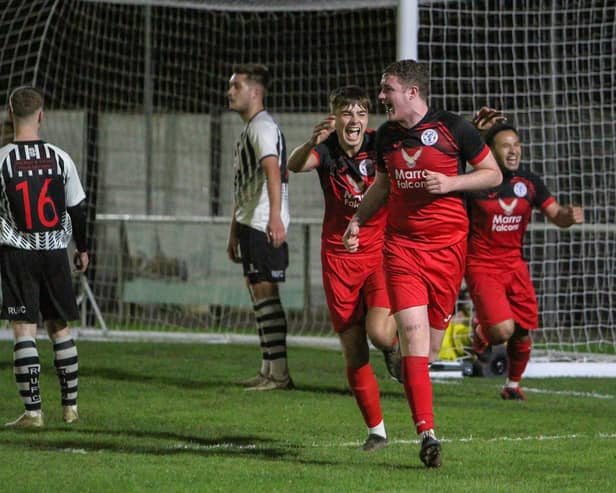 Armthorpe celebrate at Retford. Picture: Steve Pennock