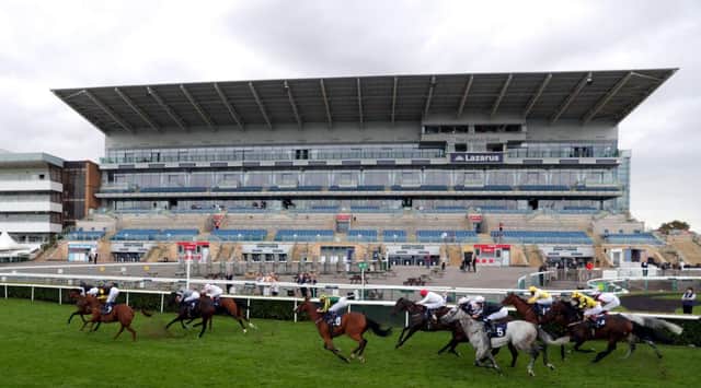 The scene on Thursday at Doncaster Racecourse. Photo by David Davies - Pool/Getty Images