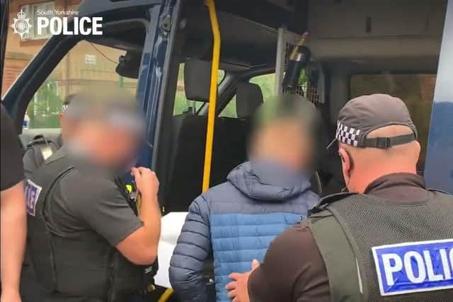 Two men arrested after stealing a vehicle and failing to stop resulting in a high-speed police chase in Doncaster.