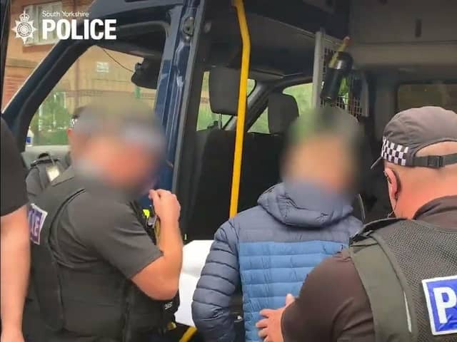 Two men arrested after stealing a vehicle and failing to stop resulting in a high-speed police chase in Doncaster.