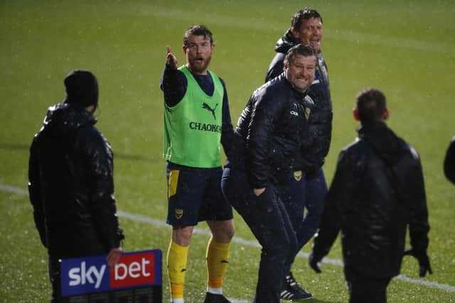 Oxford United boss Karl Robinson at the Keepmoat. Picture: Ed Sykes/AHPIX
