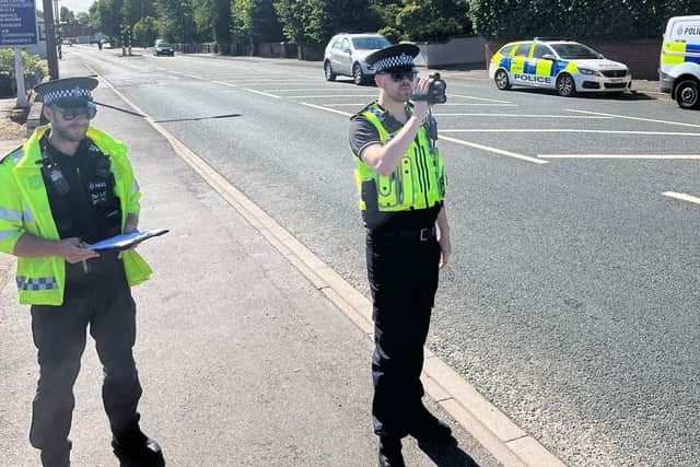Officers were checking for speeders