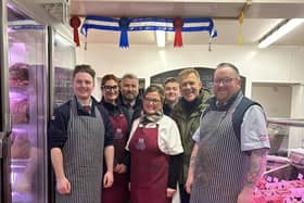Countryfile host Adam Henson dropped into Parkin Butchers in Crowle. (Photo: Parkin Butchers).