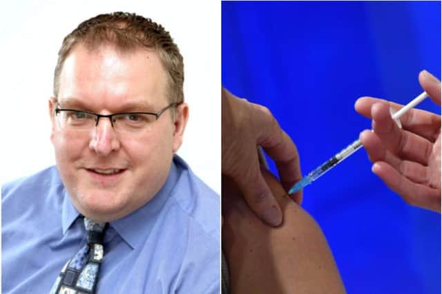 Darren Burke has had his Covid vaccine jab.