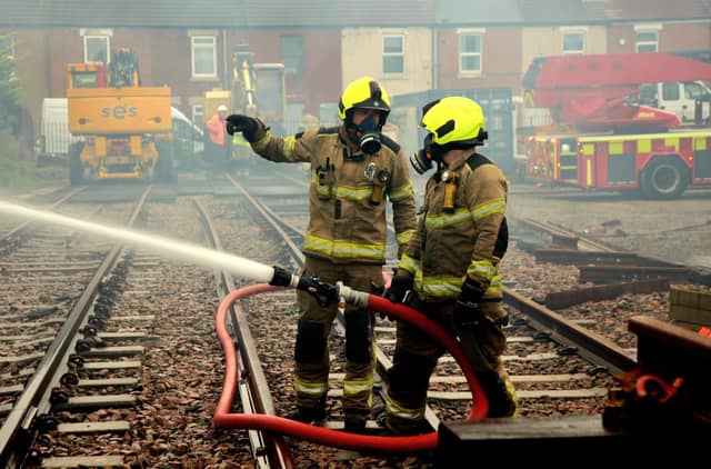 Fire crews tackle the blaze in Balby.
