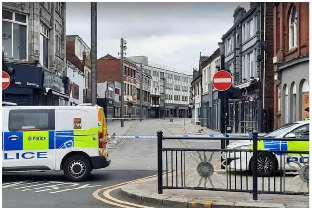 A man and woman have been bailed over a stabbing in Silver Street.