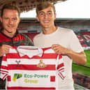 Rovers boss Gary McSheffrey with his latest signing, Max Woltman. Photo: Heather King.