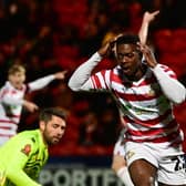 Kieran Agard missed a gilt-edged chance to equalise at the death. Picture: Howard Roe/AHPIX.com