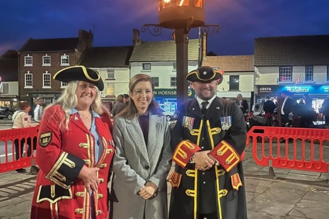 Doncaster MP Sally Jameson attended a beacon lighting in Tickhill.