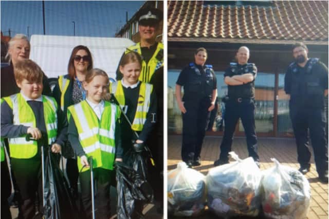 The clean up took place on the streets of Armthorpe.