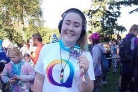 Steph Kirkbride raised more than £1,200 with a charity run at Alton Towers.