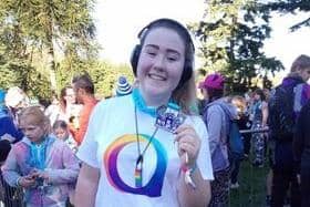 Steph Kirkbride raised more than £1,200 with a charity run at Alton Towers.