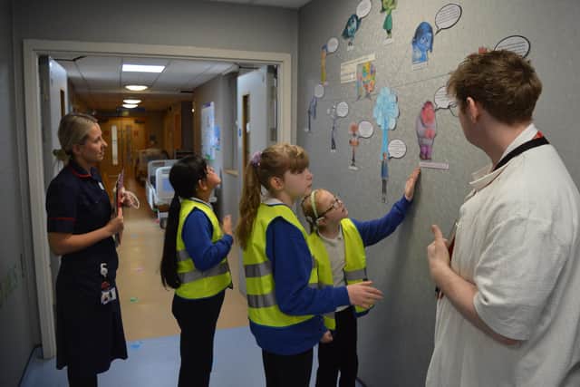 Doncaster Deaf School students visit DBTH’s paediatric services.