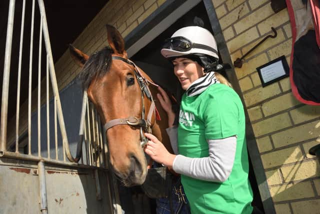 Kerry Humphries with her beloved horse