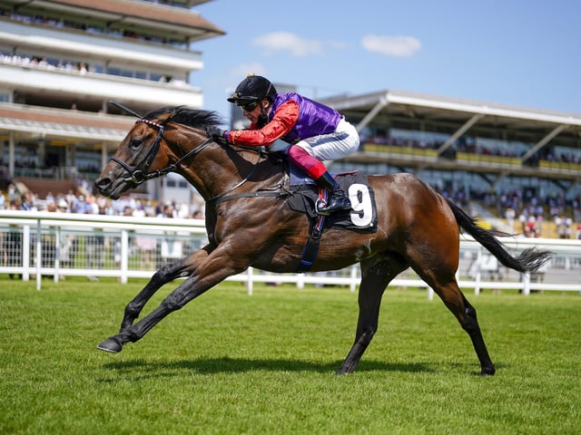 The Queen has owned 24 Royal Ascot winners down the years, and it would be fitting to celebrate another to mark her Platinum Jubilee. Perhaps her best chance is one-time Derby hope Reach For The Moon, another representative of the trainer/jockey John Gosden/Frankie Dettori combination, who goes for the Hampton Court Stakes on Thursday. (PHOTO BY: Alan Crowhurst/Getty Images)